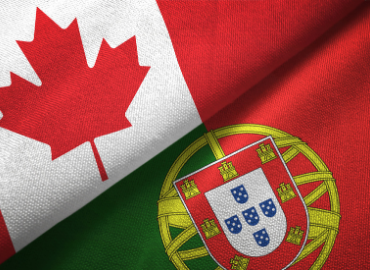 Canada and Portugal flags