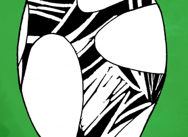 Image of a mask with green background